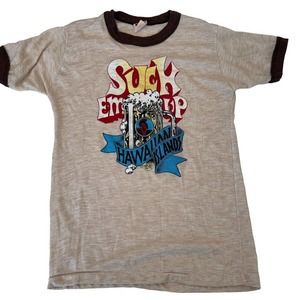 Vintage Single Stitch T Shirt Suck Em Up Dark Continent Hawaiian Beer Large